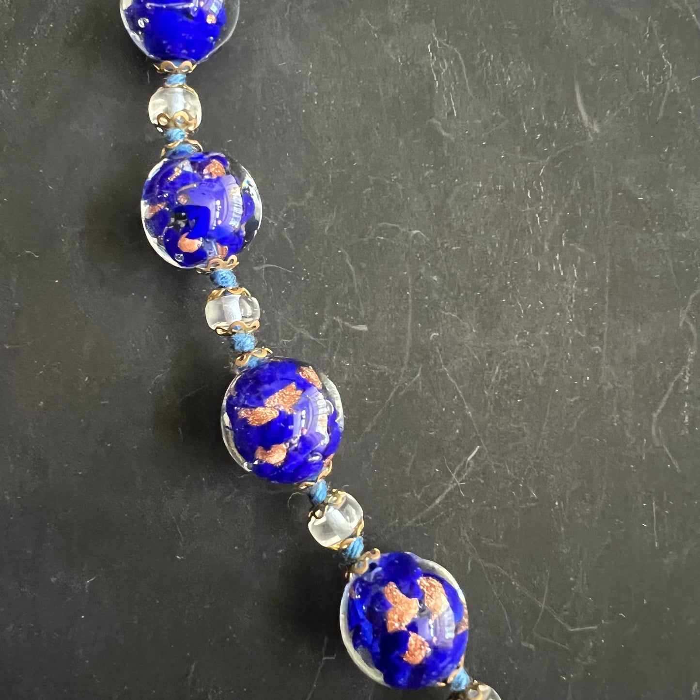 Vintage Venetian Glass Beads Necklace