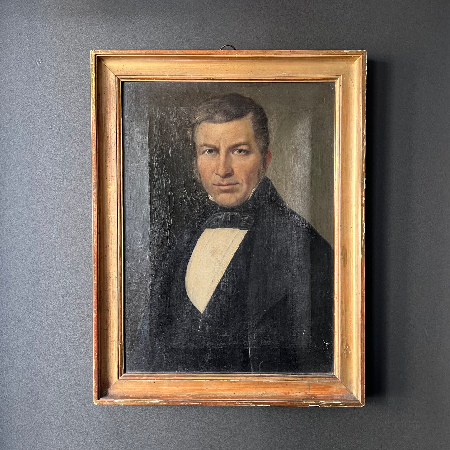 Antique French Oil Painting Portrait of a Gentleman 1800’s